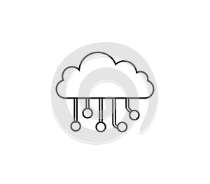 Cloud data icon. Vector illustration.