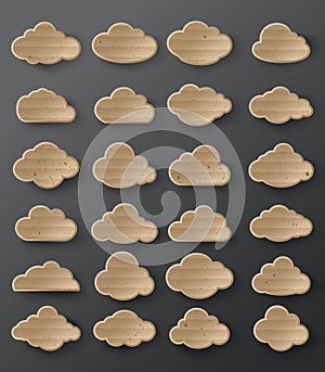 Vector illustration of clouds collection