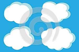 Vector illustration of clouds collection