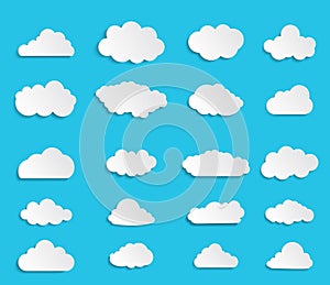 Vector illustration of clouds collection