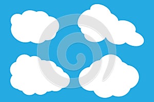 Vector illustration of clouds collection