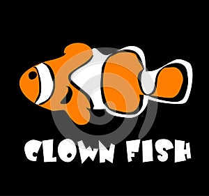 Vector illustration of a clown fish