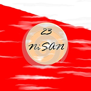 Vector illustration of the cocuk baryrami 23 nisan