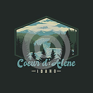 Vector illustration of Coeur d\' alene