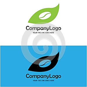 Vector illustration of coffee beans and leaves