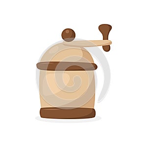 Vector illustration of coffee grinder isolated on white background