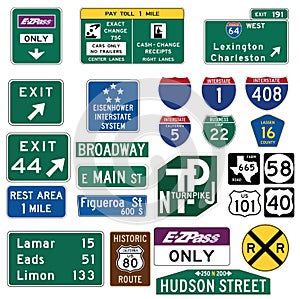 Traffic Guide Signs in the United States