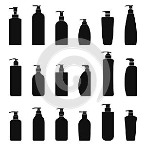 Vector illustration the collections of bottles with press type bottle caps