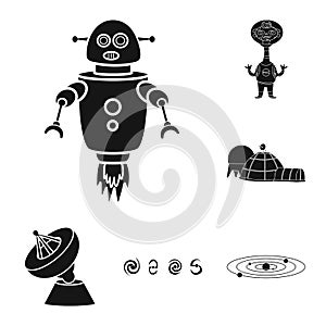 Vector illustration of colonization and sky icon. Set of colonization and galaxy stock symbol for web.