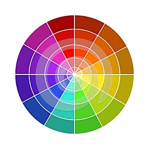 Vector illustration of the color wheel