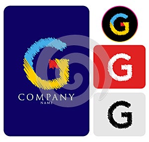 Vector illustration of colorful logo letter G Design Template