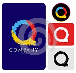 Vector illustration of colorful logo letter Q Design Template