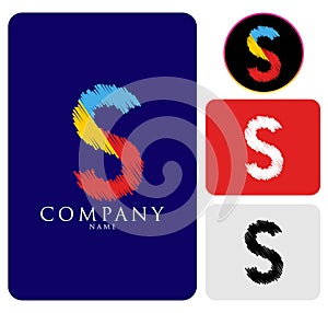 Vector illustration of colorful logo letter S Design Template