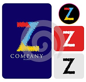 Vector illustration of colorful logo letter Z Design Template