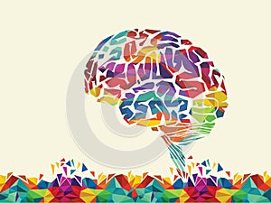 Vector illustration of colourful brain