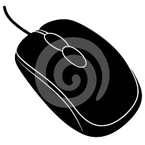 Vector Illustration of a Computer Mouse
