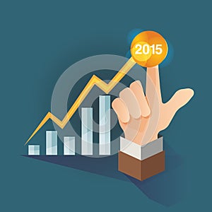 Vector illustration concept for business strategy and industrial planning. Economic and statistic. Business Plan