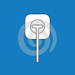 Vector illustration concept of electrical plug plugged into outlet