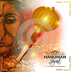 Vector illustration concept of Hanuman Jayanti