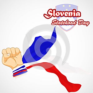 Vector illustration concept for Slovenia Statehood Day.