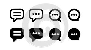 Vector illustration concept of Talk bubble icon. Black on white background