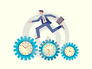 Vector illustration concept Time management