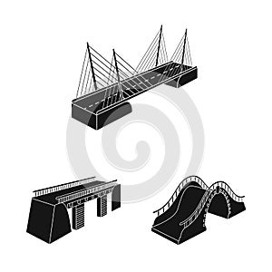 Vector design of construct and side logo. Collection of construct and architecture vector icon for stock.