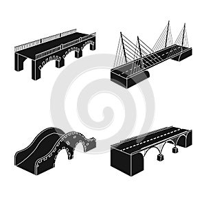 Vector design of construct and side logo. Collection of construct and architecture stock vector illustration.
