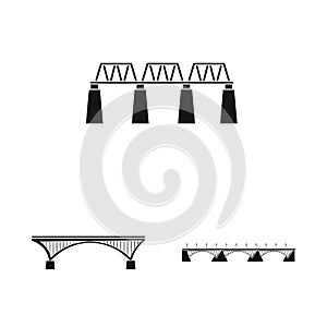 Vector illustration of construct and side symbol. Set of construct and bridge stock symbol for web.
