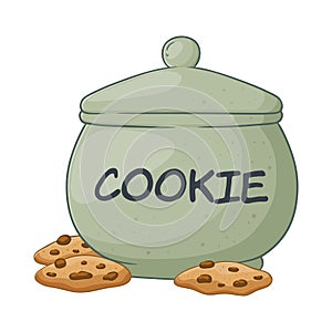 Vector Illustration of Cookie Jar