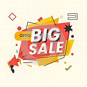 Vector illustration cool super sale banner template design, Big sales special offer. end of season party background