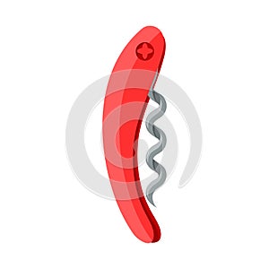 Vector illustration of corkscrew-spin and gimlet icon. Graphic of corkscrew-spin and wine vector icon for stock. photo