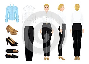 Vector illustration of corporate dress code.