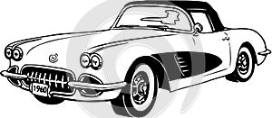 1960 Corvette Illustration photo