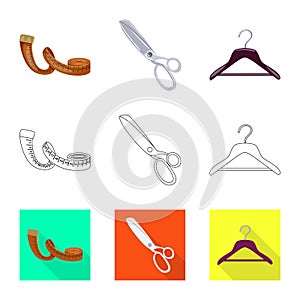 Vector illustration of craft and handcraft icon. Collection of craft and industry vector icon for stock.