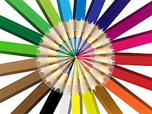 Vector illustration of crayon or color pencil