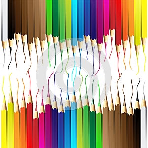 Vector illustration of crayon or color pencil