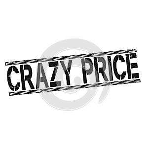 Vector illustration of crazy price stamp on white background