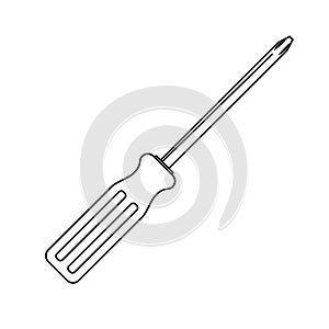 Vector illustration of crosshead screwdriver