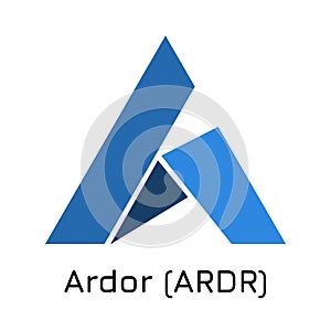 Ardor ARDR. Vector illustration crypto coin ico photo
