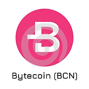 Bytecoin BCN. Vector illustration crypto coin i