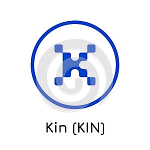 Kin KIN. Vector illustration crypto coin icon o photo