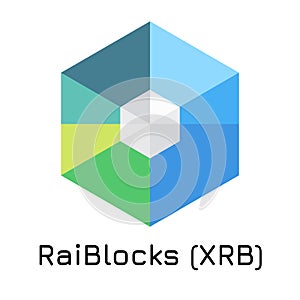 RaiBlocks XRB. Vector illustration crypto coin