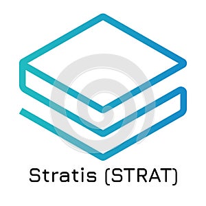 Stratis STRAT. Vector illustration crypto coin photo