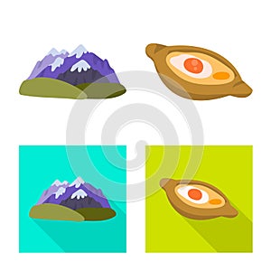 Vector illustration of culture and sightseeing icon. Set of culture and originality stock vector illustration.