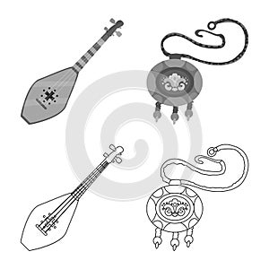 Vector illustration of culture and sightseeing icon. Set of culture and originality stock vector illustration.