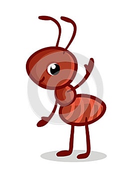 Vector illustration with a cute ant.