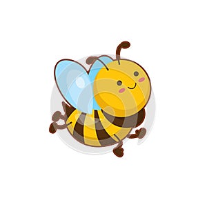 Vector illustration of cute bee