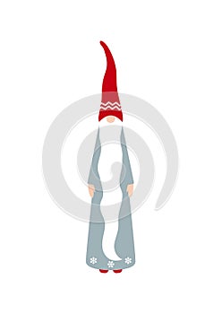 Vector illustration of cute Christmas Santa or gnome