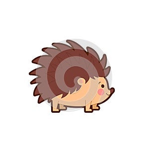 Vector illustration of cute hedgehog